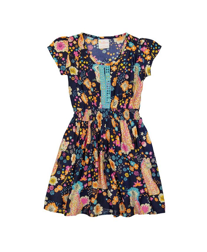 Masala Baby Girls Mia Dress Cheetah Floral - Macy's