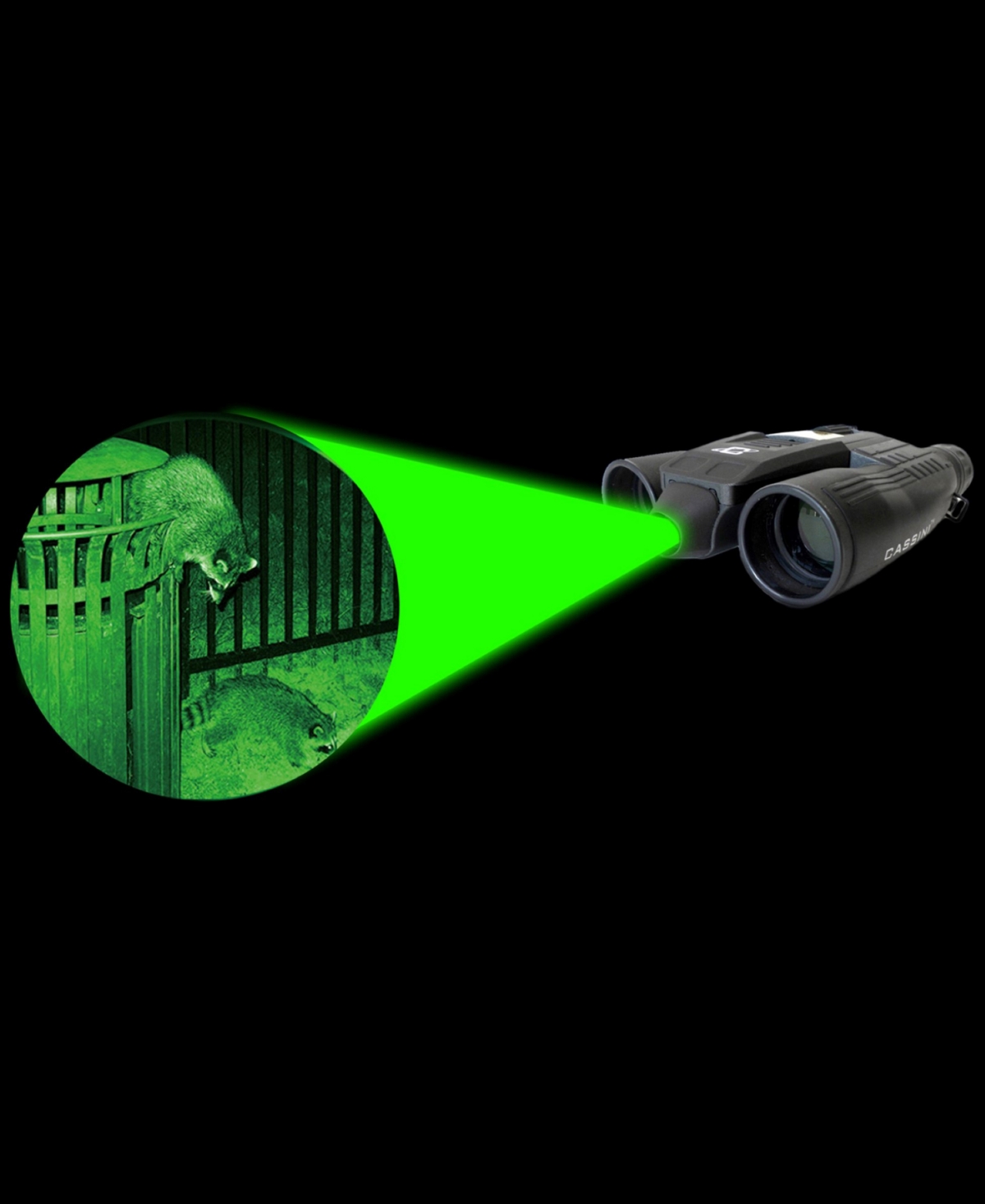 Galileo 10 Power Day Night Green Laser Binocular with 32mm Lens and Tripod Socket