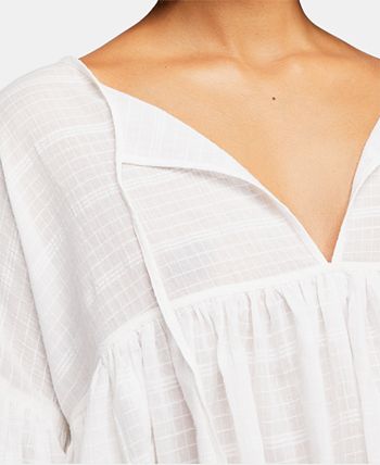 Beaumont mews cropped peasant hot sale top