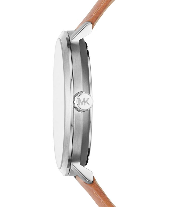 Michael Kors Men's Blake Luggage Leather Strap Watch 42mm Macy's