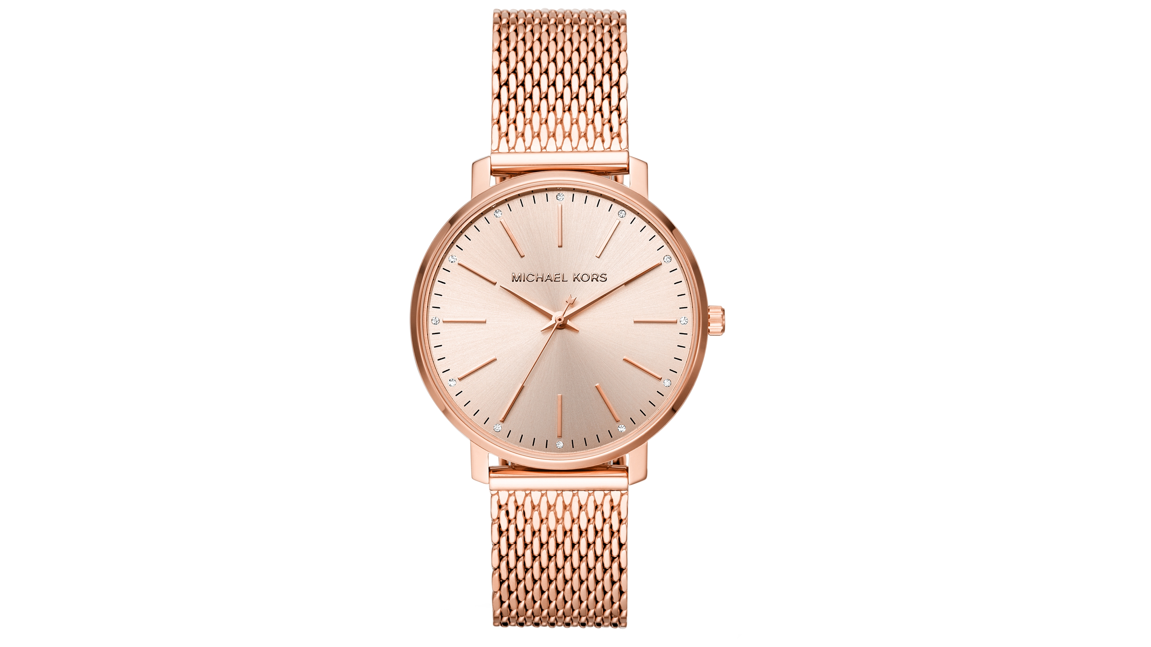 Michael Kors Women's Pyper Rose Gold-Tone Stainless Steel Mesh Bracelet Watch 38mm