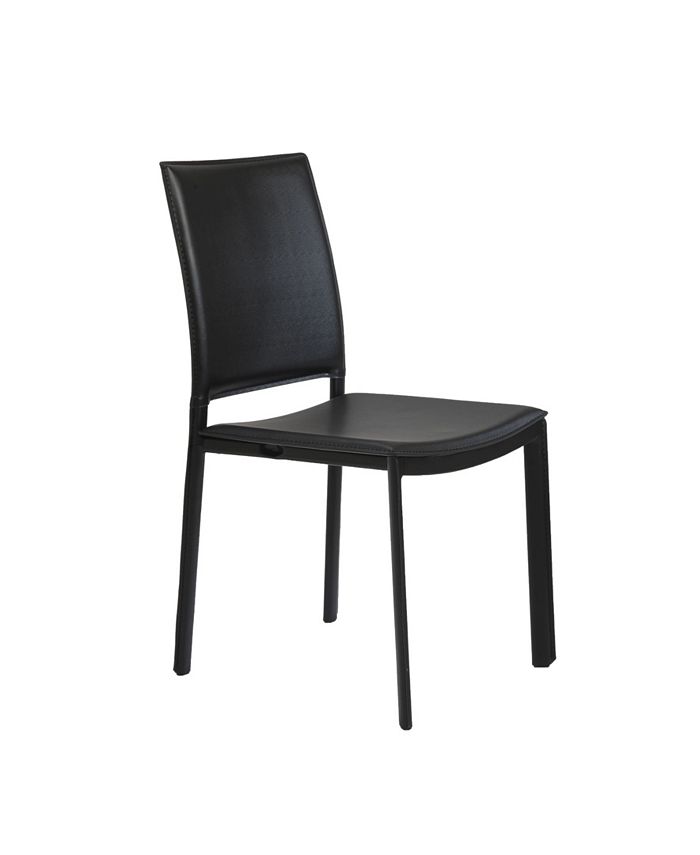 Euro Style Kate Dining Chair in Leatherette Set Of 2 & Reviews Furniture Macy's
