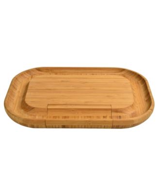 Malvern Deluxe Bamboo Cheese Board with Cracker Rim and 4 Tools