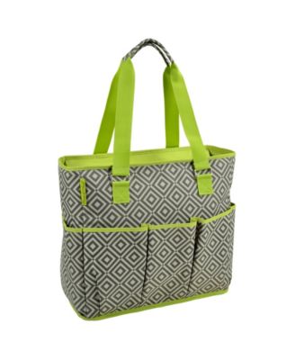 Large Insulated Six Pocket Travel Bag-Zip Top - Leak Proof Lining