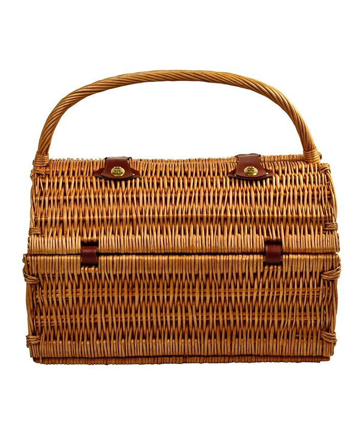 Picnic At Ascot Yorkshire Willow Picnic Basket with Service for 4 with