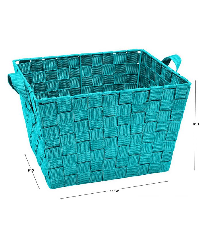 Simplify Small Woven Storage Bin in Sapphire Macy's