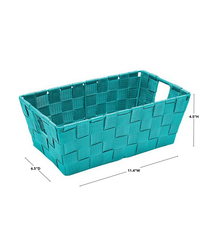 Simplify Small Woven Storage Shelf Bin in Sapphire Macy's