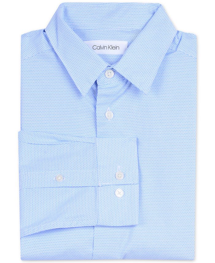 Calvin Klein Big Boys Slim-Fit Stretch Dot-Print Dress Shirt & Reviews ...