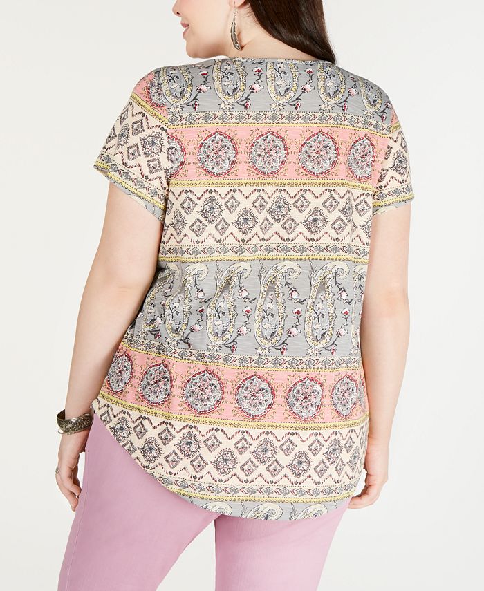 macy's style & co plus size tops