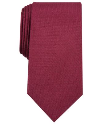 Club Room Men's Solid Tie, Created for Macy's - Burgundy - Size One Size