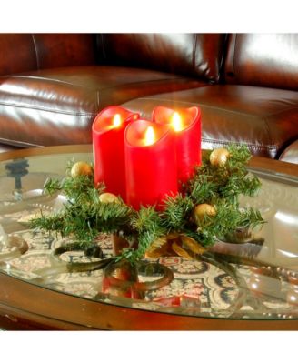 Lumabase 7" Red Battery Operated LED Candle with Moving Flame