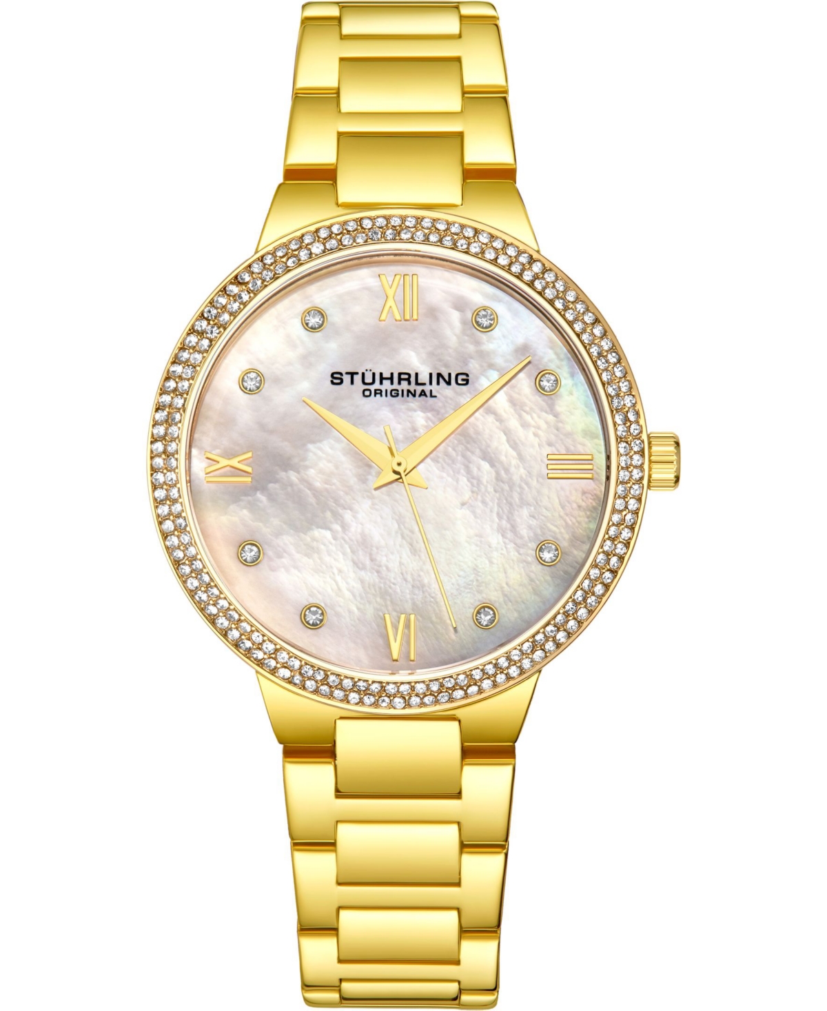 Women's Quartz Gold-Tone Link Bracelet Watch 38mm - Yellow