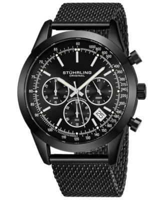 stuhrling men's stainless steel chronograph watch