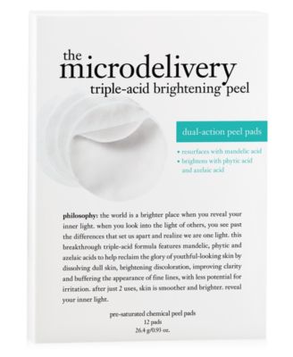 philosophy - microdelivery triple-acid brightening peel, 12 pads
