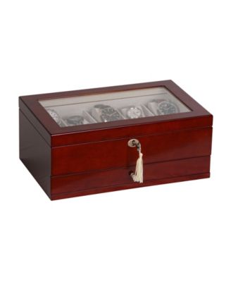 Christo Glass Top Wooden Watch Box