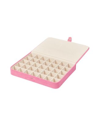 Cameron Plush Fabric Jewelry Box with Thirty-Five Sections