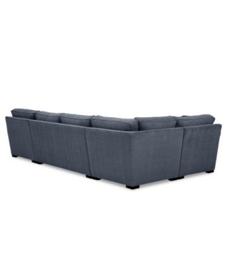 Radley 4-Pc. Fabric Chaise Sectional Sofa with Corner Piece, Created for Macy's