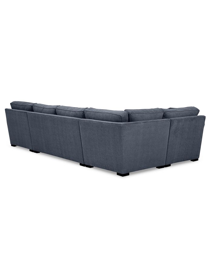Furniture Radley 4Pc. Fabric Chaise Sectional Sofa with Corner Piece