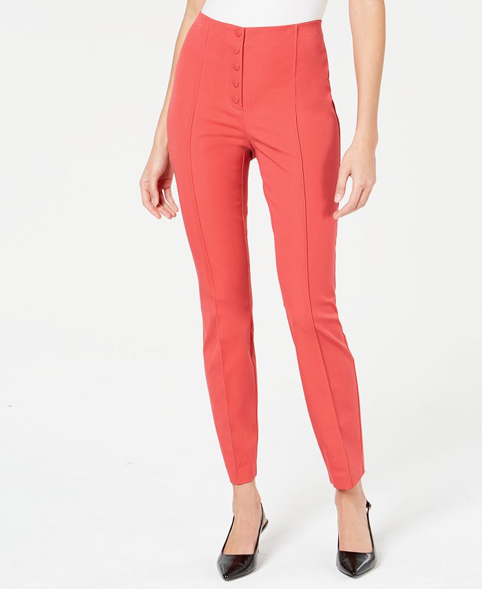 Alfani Button-Fly Skinny Pants, Created for Macy's - Macy's