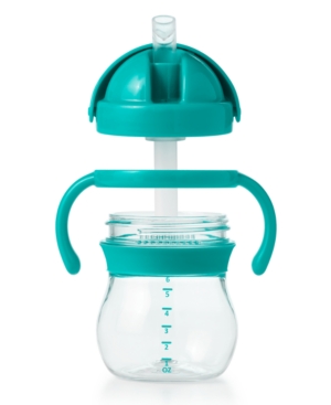 Shop Oxo Transitions Straw Cup With Handles, 6-oz. In Teal