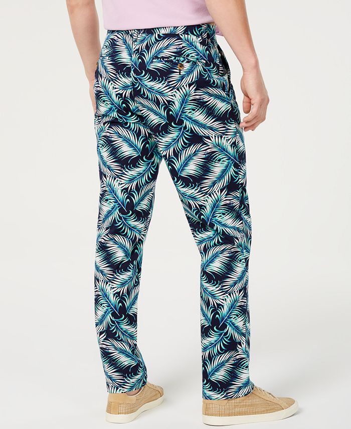 Club Room Men's Regular-Fit Stretch Palm-Print Pants, Created for Macy ...