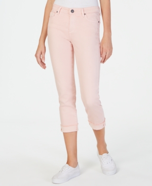 Kut From The Kloth Amy Crop Straight Leg Jeans In Pale Blush