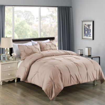 Pintuck Comforter Mini Set With Water and Stain Resistance