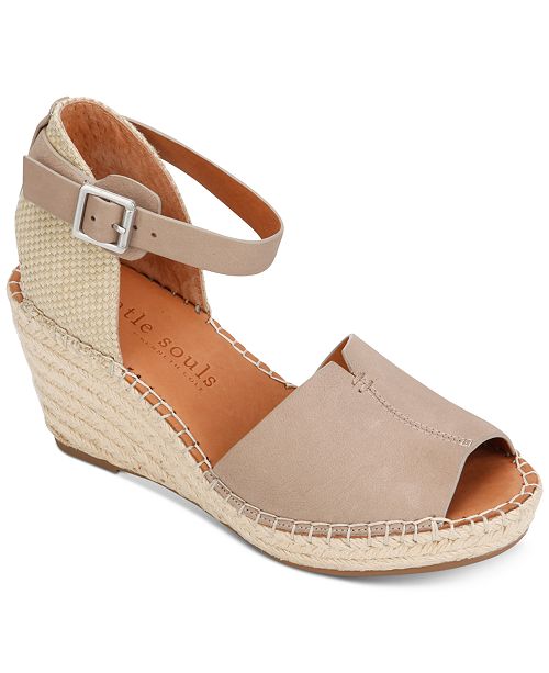 Gentle Souls by Kenneth Cole Women's Charli Espadrille Wedge Sandals ...