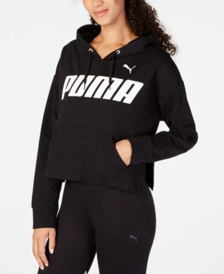 puma women's cropped hoodie