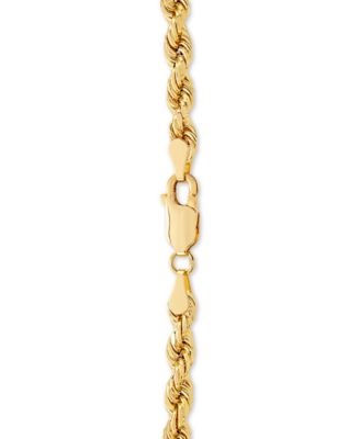Macy s Rope Chain 24 Necklace 4mm in 14K Gold Jewelry