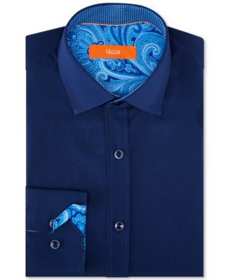 Tallia - Men's Slim-Fit Non-Iron Performance Stretch Solid Dress Shirt