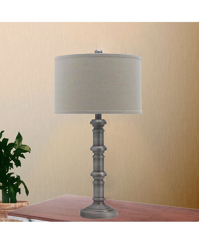 Antique Metal Stacked Table Lamp, Fangio Lighting Metal Table Lamp