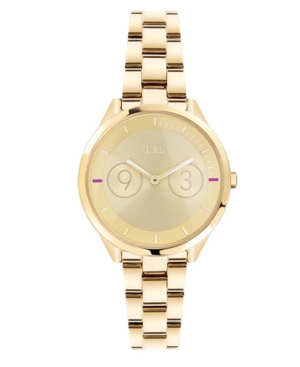image of Furla Women-s Metropolis Gold Dial Stainless Steel Watch