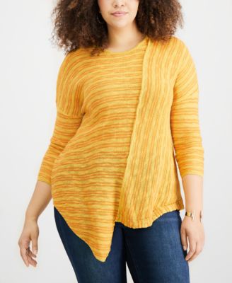 NY Collection - Plus Size Asymmetrical Top