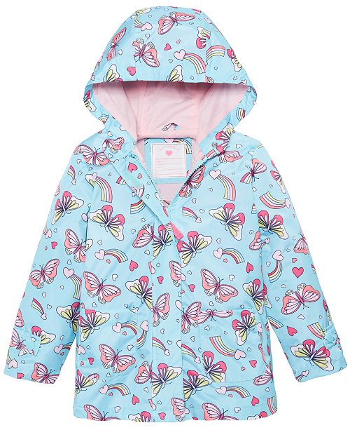 Carter's Toddler & Little Girls Hooded ButterflyPrint Rain Jacket