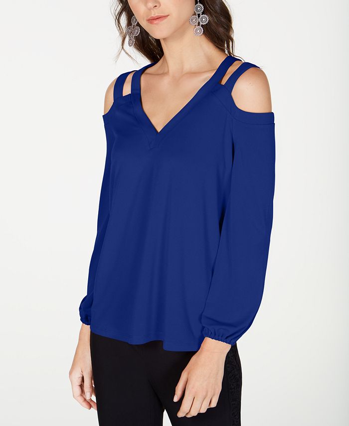 INC International Concepts INC Petite Cold-Shoulder Top, Created for ...