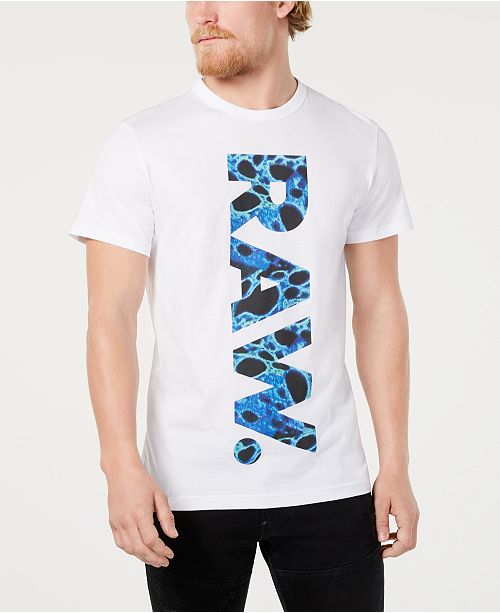 G Star Raw Men S Daba X25 Blue Poison Logo Graphic T Shirt Created For Macy S Reviews T Shirts Men Macy S