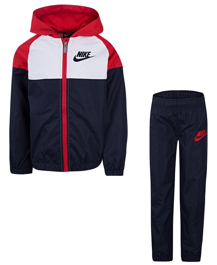 Nike Toddler Boys 2-Pc. Sportswear Colorblocked Windrunner Jacket ...