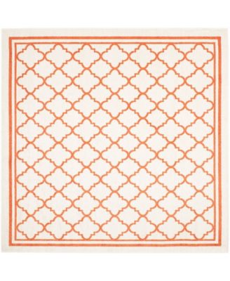 Amherst Beige and Orange 7' x 7' Square Area Rug