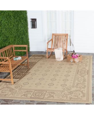 Courtyard Natural and Brown 8' x 11' Area Rug