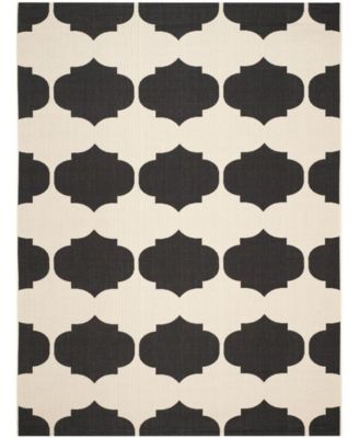 Courtyard CY6162 Beige and Black 8' x 11' Sisal Weave Outdoor Area Rug