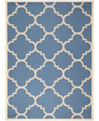 Courtyard CY6243 Blue and Beige 8' x 11' Sisal Weave Outdoor Area Rug