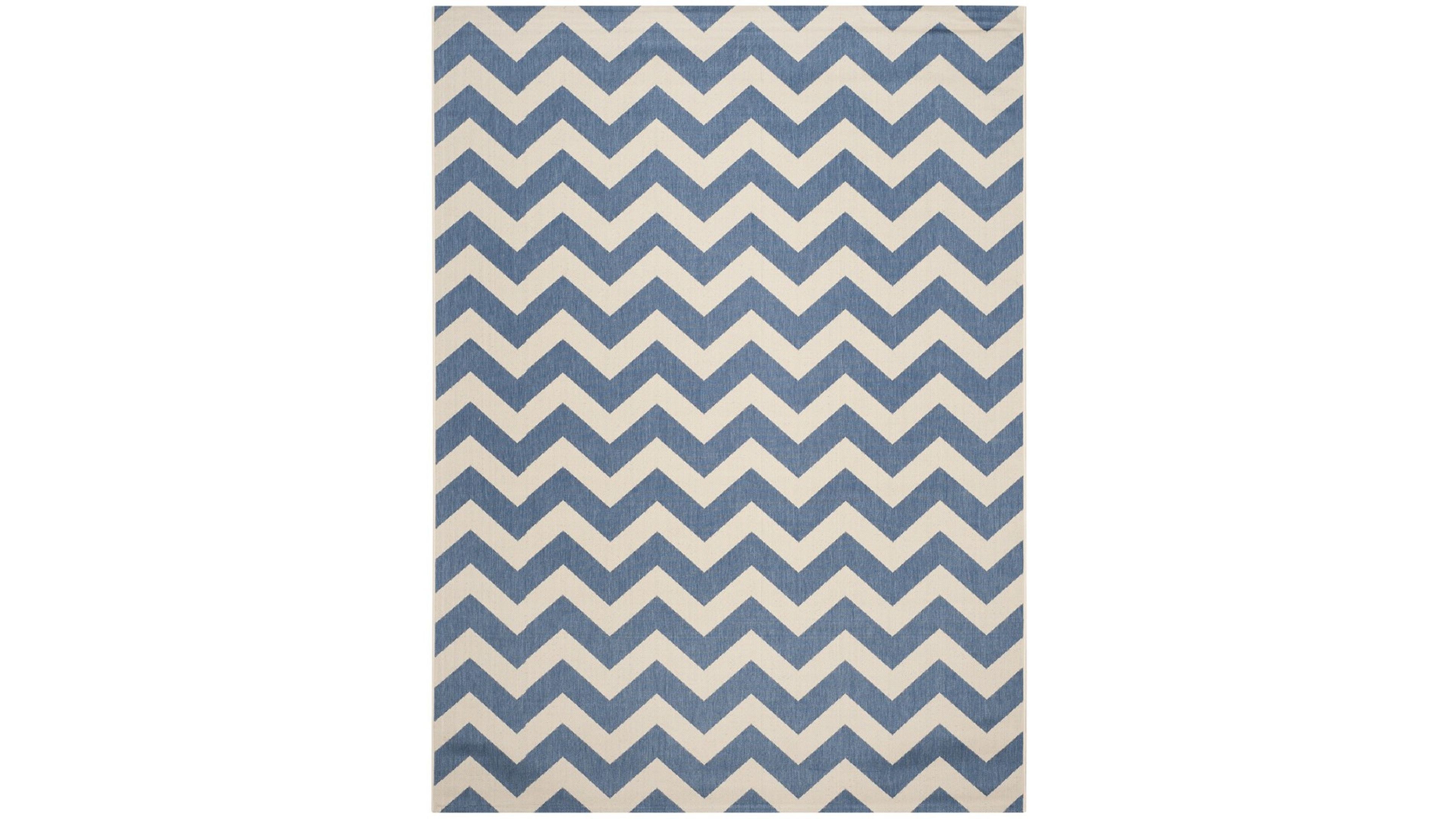 Safavieh Courtyard CY6244 Blue and Beige 8' x 11' Sisal Weave Outdoor Area Rug