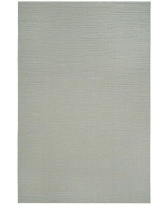 Courtyard CY6576 Aqua and Cream 5'3" x 7'7" Sisal Weave Outdoor Area Rug