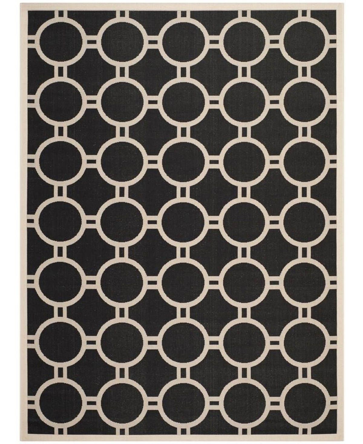 Safavieh Courtyard Black and Beige 8' x 11' Sisal Weave Outdoor Area Rug - Black / Be