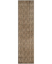 Infinity Taupe and Beige 2' x 8' Runner Area Rug