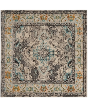 Safavieh Monaco Gray and Light Blue 5' x 5' Square Area Rug
