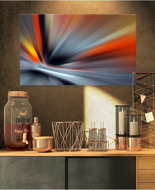 Design Art Designart Rays Of Speed Large Lines Abstract Canvas Art