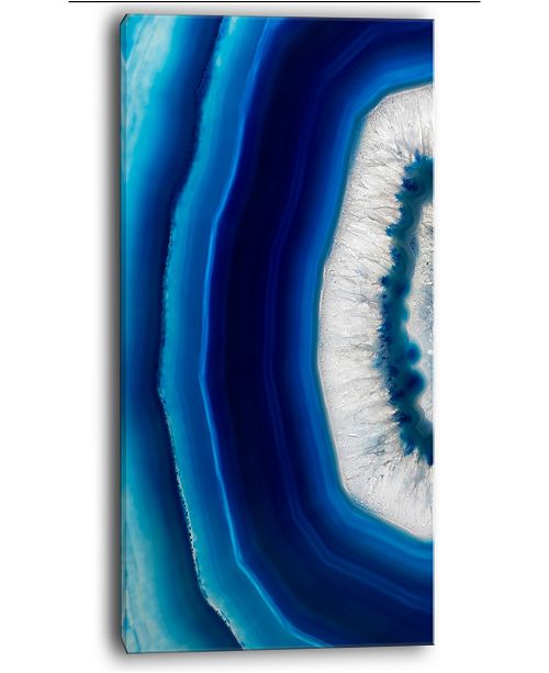 Design Art Designart Blue Agate Crystal Abstract Canvas Art Print