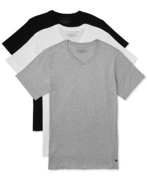 Tommy Hilfiger Men's 3 Pack Slim-Fit V-Neck Cotton Undershirt